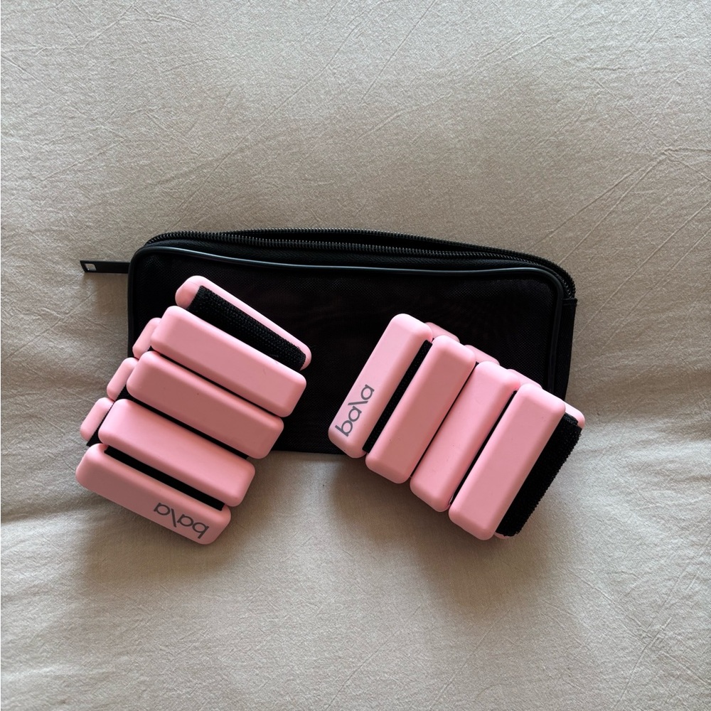 Bala Pink Wrist Weights with Black Pouch